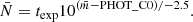 $$ \begin{aligned} \bar{N} = t_{\mathrm{exp} } 10^{({\bar{m}} - \mathrm {PHOT\_C0} )/-2.5}. \end{aligned} $$
