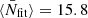 $ \langle \bar{N}_{\mathrm{fit}} \rangle=15.8 $