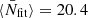 $ \langle \bar{N}_{\mathrm{fit}} \rangle=20.4 $