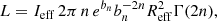 $$ \begin{aligned} L= I_{\mathrm{eff} }\,2\pi \, n \, e^{b_n} b_n^{-2n } R_{\mathrm{eff} }^2 \Gamma (2n), \end{aligned} $$