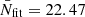 $ \bar{N}_{\mathrm{fit}}=22.47 $