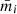 $ {\bar{m}_{{i}}} $