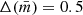 $ \Delta({\bar{m}})=0.5 $