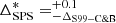 $ \Delta_{\mathrm{SPS}}^{*}=^{+0.1}_{-\Delta_{\mathrm{S99-C\& B}}} $