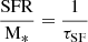$ \frac{\mathrm{SFR}}{\mathrm{M}_{*}}=\frac{1}{\tau_{\mathrm{SF}}} $