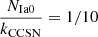 $ \frac{N_{\mathrm{Ia0}}}{k_{\mathrm{CCSN}}}=1/10 $