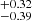 $ ^{+0.32}_{-0.39} $