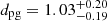 $ d_{\mathrm{pg}}=1.03^{+0.20}_{-0.19} $