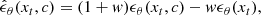 $$ \begin{aligned} \hat{\epsilon }_{\theta }(x_{t}, c) = (1 + w)\epsilon _{\theta }(x_{t}, c) - w\epsilon _{\theta }(x_{t}), \end{aligned} $$