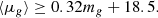 $$ \begin{aligned} \langle \mu _g \rangle \ge 0.32 m_g + 18.5. \end{aligned} $$