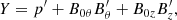 $$ \begin{aligned} Y = p^{\prime } + B_{0\theta }B_{\theta }^{\prime } + B_{0z}B_{z}^{\prime }, \end{aligned} $$