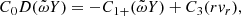 $$ \begin{aligned} C_0 D(\tilde{\omega } Y)&= - C_{1+} (\tilde{\omega } Y) + C_3 (rv_r),\end{aligned} $$