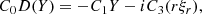 $$ \begin{aligned} C_0 D(Y)&= - C_{1} Y - iC_{3}(r\xi _r),\end{aligned} $$