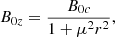 $$ \begin{aligned}&B_{0z} = \frac{B_{0c}}{1+\mu ^2 r^2}, \end{aligned} $$