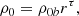 $$ \begin{aligned} \rho _0 = \rho _{0b} r^\tau , \end{aligned} $$