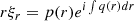 $$ \begin{aligned} r\xi _r = p(r) e^{i\int q(r) dr} \end{aligned} $$