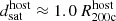 $ d_{\mathrm{sat}}^{\mathrm{host}}\approx 1.0\,R_{\mathrm{200c}}^{\mathrm{host}} $