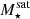 $ M_{\star}^{\mathrm{sat}} $