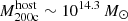 $ M_{\mathrm{200c}}^{\mathrm{host}}\sim 10^{14.3}\,M_\odot $