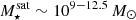 $ M_{\star}^{\mathrm{sat}}\sim 10^{9-12.5}\,M_\odot $