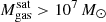 $ M_{\mathrm{gas}}^{\mathrm{sat}} > 10^{7}\,M_\odot $