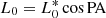 $ L_0=L_0^*\cos{\mathrm{PA}} $
