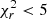 $ \chi _r^2 < 5 $