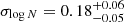 $ \sigma_{\log N} =0.18_{-0.05}^{+0.06} $
