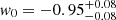 $ w_0=-0.95^{+0.08}_{-0.08} $