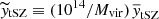 $ \widetilde{\mathit{y}}_{\mathrm{tSZ}} \equiv (10^{14}/M_{\mathrm{vir}}) \, \overline{\mathit{y}}_{\mathrm{tSZ}} $