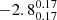 $ -2.8^{0.17}_{0.17} $