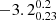 $ -3.2^{0.2}_{0.23} $