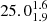 $ 25.0^{1.6}_{1.9} $