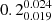 $ 0.2^{0.024}_{0.019} $