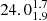 $ 24.0^{1.7}_{1.9} $
