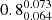 $ 0.8^{0.073}_{0.064} $