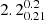 $ 2.2^{0.2}_{0.21} $