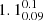 $ 1.1^{0.1}_{0.09} $