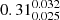$ 0.31^{0.032}_{0.025} $