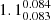 $ 1.1^{0.084}_{0.083} $