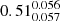 $ 0.51^{0.056}_{0.057} $