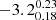 $ -3.2^{0.23}_{0.18} $