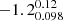 $ -1.2^{0.12}_{0.098} $