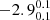 $ -2.9^{0.1}_{0.1} $