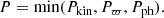 $$ \begin{aligned} P=\min (P_{\rm kin}, P_{\rm \varpi }, P_{\rm ph}). \end{aligned} $$