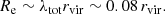 $$ \begin{aligned} R_{\rm e} \sim \lambda _{\rm tot} r_{\rm vir} \sim 0.08\,r_{\rm vir}. \end{aligned} $$