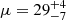 $ \mu = 29^{+4}_{-7} $