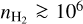 ${n_{{{\rm{H}}_2}}} \mathbin{\lower.3ex\hbox{\buildrel>\over {\smash{\scriptstyle\sim}\vphantom{_x}}}} {10^6}$
