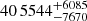 $ 40\,5544_{-7670}^{+6085} $