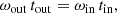 $$ \begin{aligned} \omega _{\rm out} \, t_{\rm out} = \omega _{\rm in} \, t_{\rm in} , \end{aligned} $$